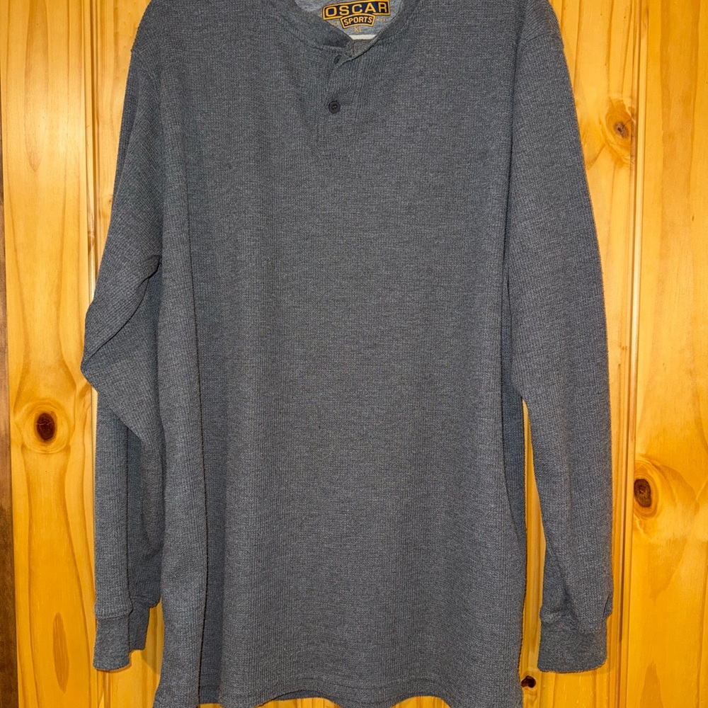 Oscar Men's Charcoal Long Sleeve Tee